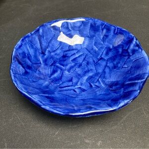 Vtg MCM blue salad trinket bowl shenango China new castle Pennsylvania